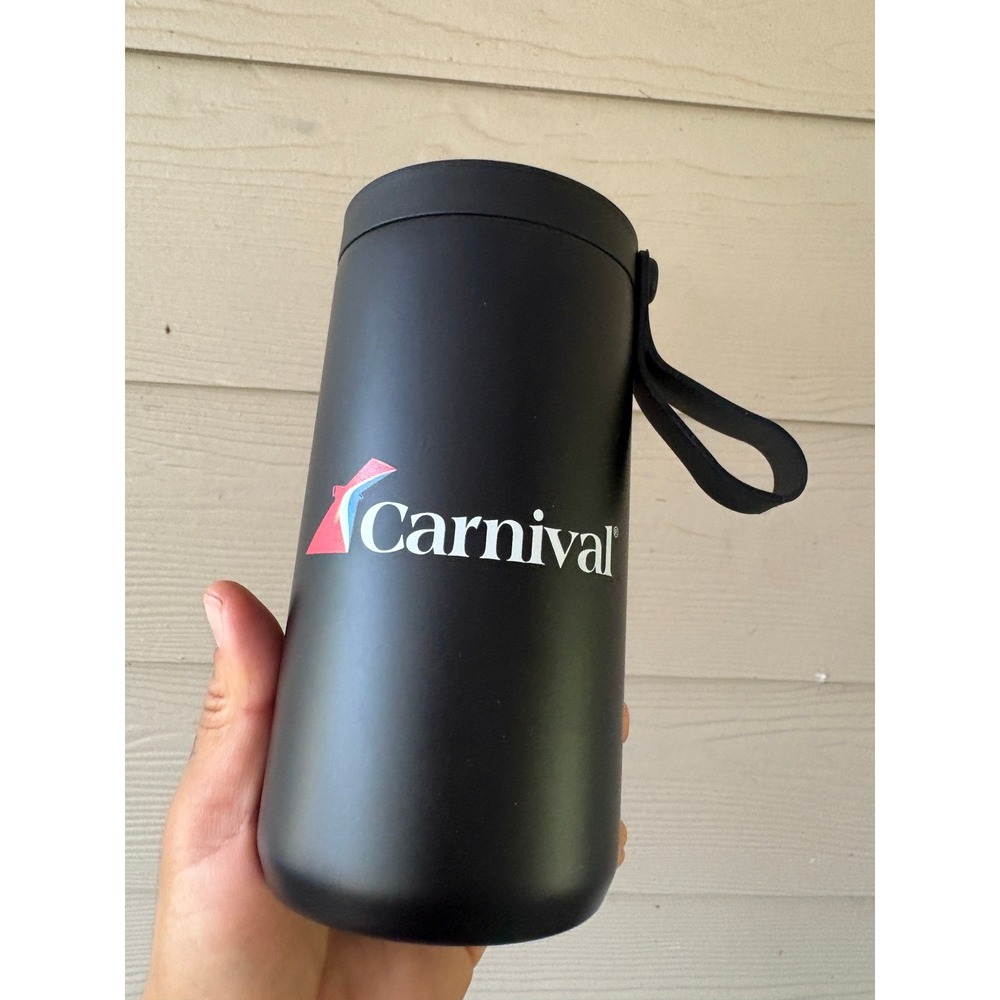 Carnival Cruise Line 4 in 1 Beverage Holder Insulated Cup Bottle Cooler Black